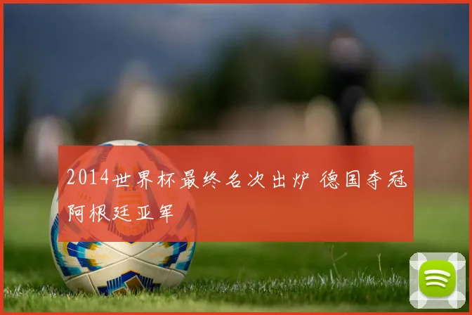 2014世界杯最终名次出炉 德国夺冠阿根廷亚军